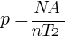  p=NA/nT2